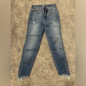 KanCan medium wash distressed denim